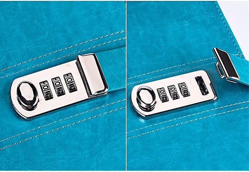 Leather Password Notebook With Lock Bigger Size 21.8cmx17.8cm Writing Pads Locka64527396286849112