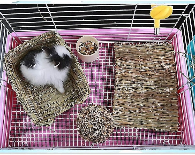 Grass Mat,woven Bed Mat For Small Animal Carousel 5