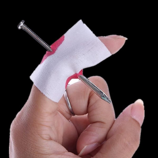 Ovelty Bloody Nail Through Finger Prank Trick Joke Magic Props April Fool Hallow Carousel 5