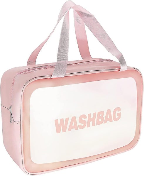 Portable Toiletry Cosmetic Bag, Lightweight For Travel Waterproof Transparent Ma Carousel 1