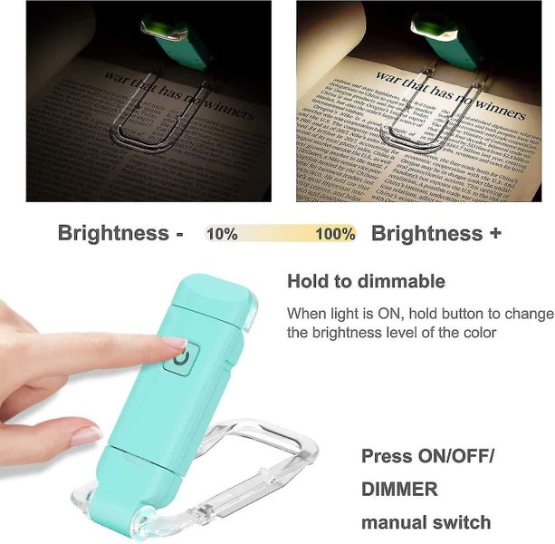 Reading Lamp Book Clamp Book Lamp Reading Light Usb Rechargeable Led Clamp Light Carousel 2