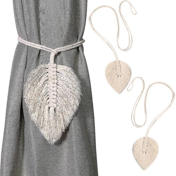 Pack Of 2 Tiebacks For Curtains, Curtain Tiebacks Boho Macrame Leaves Curtain Ho Carousel 1