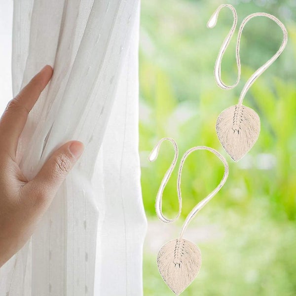 Pack Of 2 Tiebacks For Curtains, Curtain Tiebacks Boho Macrame Leaves Curtain Ho Carousel 3