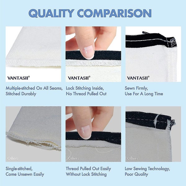 Set Of 15 Handmade Cotton Zippered Cosmetic Bags (beige With Colored Zippers, 21 Carousel 2