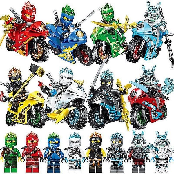New Motorcycle Phantom Ninja 8 Models With Weapons Assembled Building Blocks Diy Carousel 1