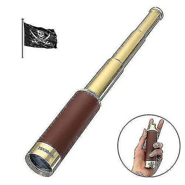 Retro Pirate Telescope Zoomable 25x30 Pocket Monocular Portable Carousel 1