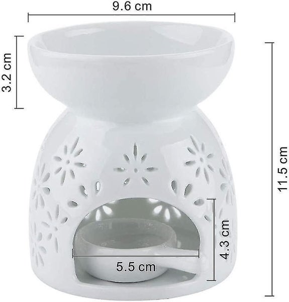 Set Of 2 Ceramic Candle Burners, Aromatherapy Essential Oil Burner Fragrance Lam Carousel 5