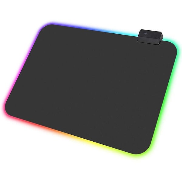Rgb Gaming Mouse Pad, 8 Lighting Modes, Non-slip Rubber Base, Waterproof Compute Carousel 1