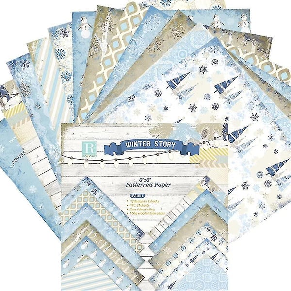 Oriental Riverkit 24 Pieces Heilwiy Patterned Paper, Scrapbooking Paper, Ice And Carousel 1