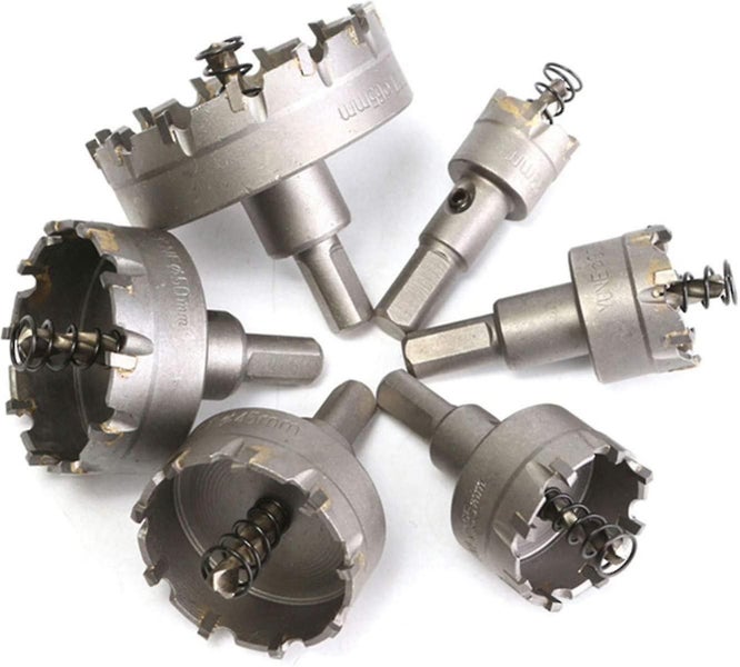 6Pcs Hss Tct Chainsaw Core Bits Drill Bits Carbide Hole Opener, 22-65mm Carousel 1