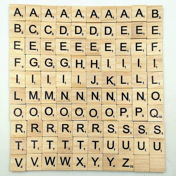 Scrabble Letters Wooden Scrabble Tiles 200 X Scrabble Bricks Alphabet Board Game Carousel 5