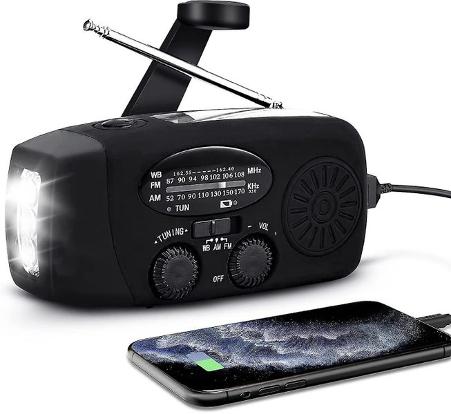 Portable Solar Radio 2000mah Hand Crank Self Powered Am/fm/noaa Radio Dynamo Wea Carousel 1