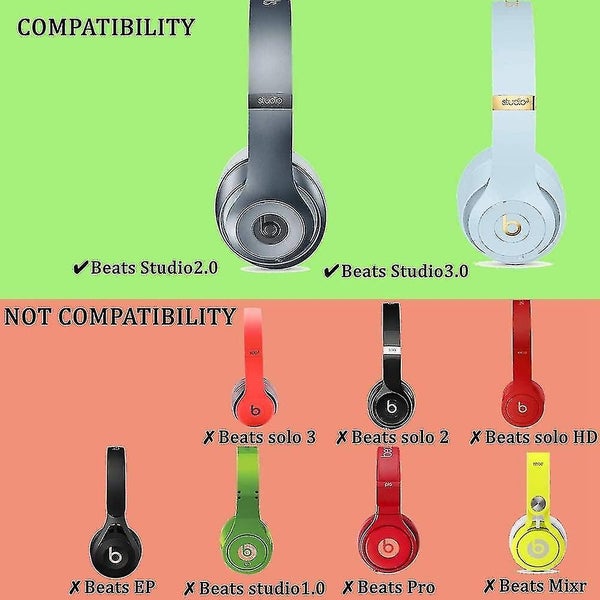 Replacement Ear Pads Cushions, Earpads Cover Compatible With Beats Studio 2 Wire Carousel 2