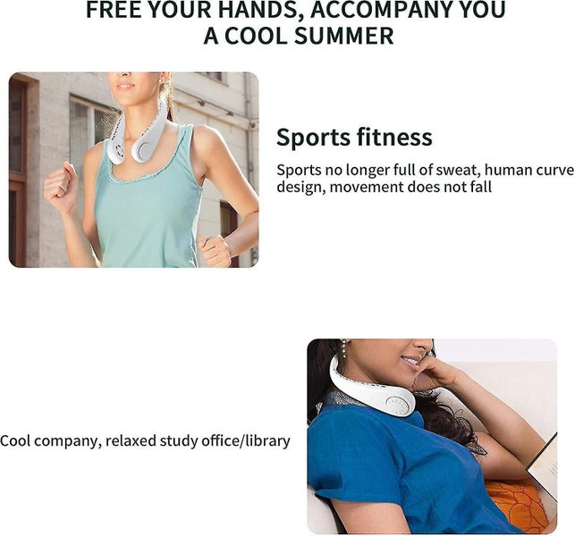 Rechargeable Air Cooler Neck Hanging Fan Carousel 5