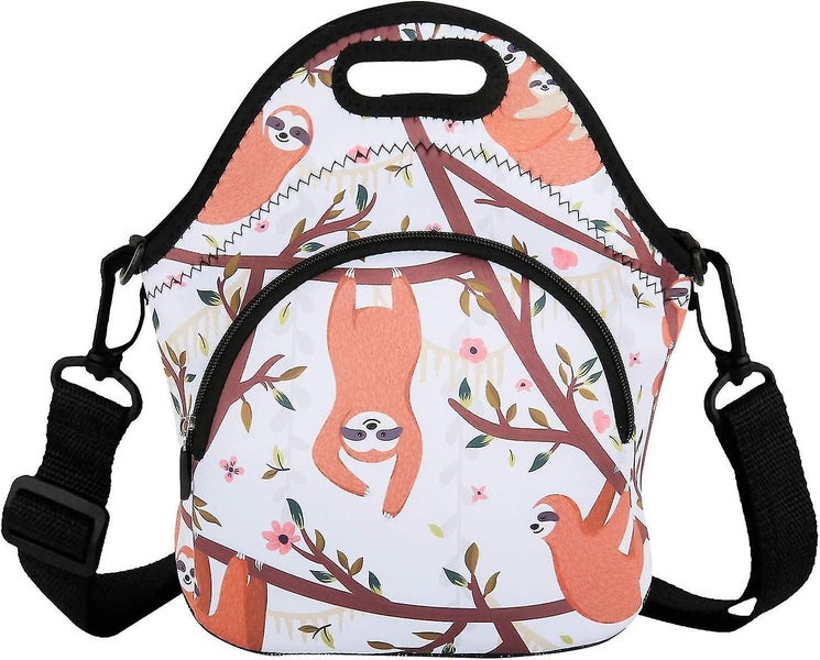 Neoprene Lunch Bag Cute Sloth Tote Waterproof Reusable Durable Insulated Mom Bag Carousel 1