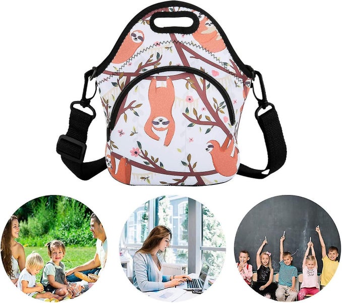 Neoprene Lunch Bag Cute Sloth Tote Waterproof Reusable Durable Insulated Mom Bag Carousel 5