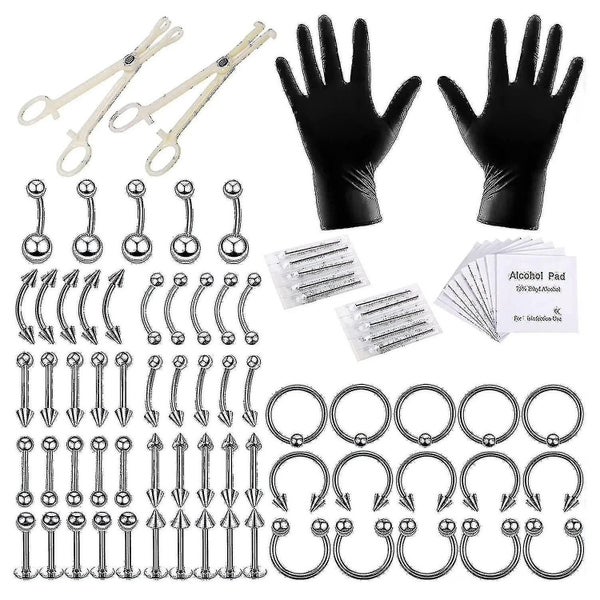 Piercing Kit Professional Body Piercing Kit Steel Piercing Needles Piercing Carousel 1
