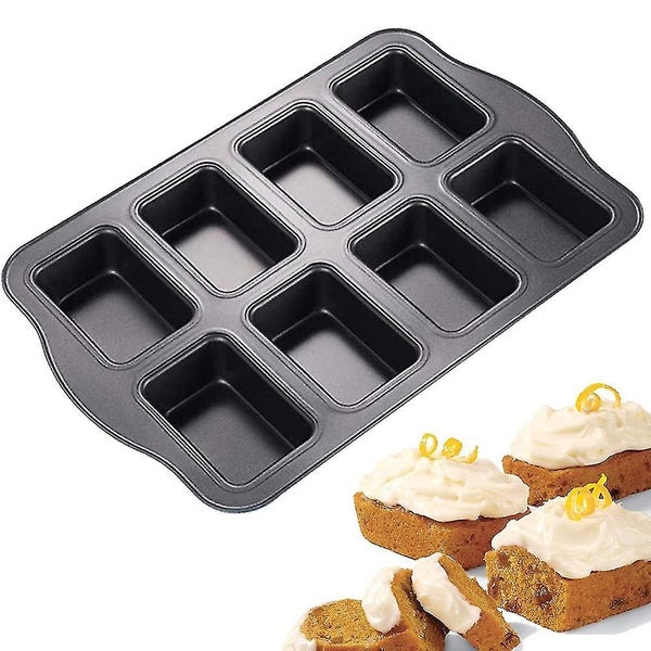 Nonstick Mini Loaf Pan, Carbon Steel Mini Bread Pan 8 Cavities, Non-toxic & Easy Carousel 1