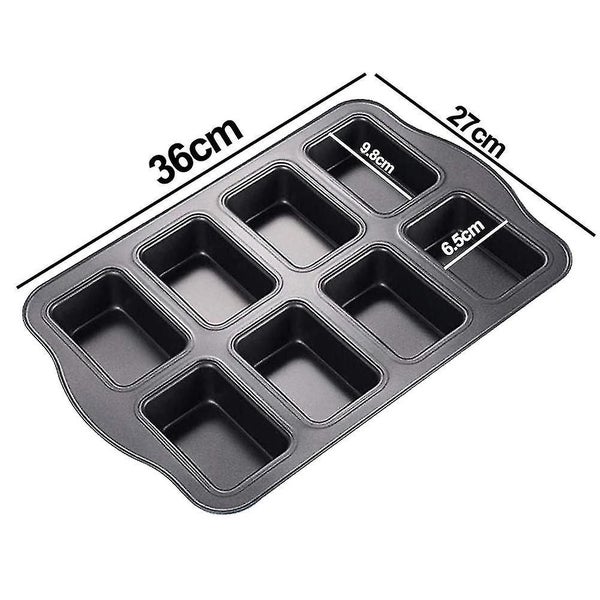 Nonstick Mini Loaf Pan, Carbon Steel Mini Bread Pan 8 Cavities, Non-toxic & Easy Carousel 2