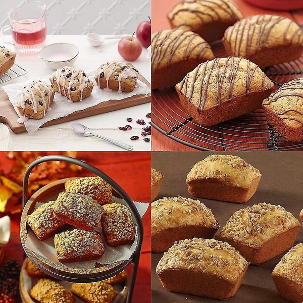 Nonstick Mini Loaf Pan, Carbon Steel Mini Bread Pan 8 Cavities, Non-toxic & Easy Carousel 5