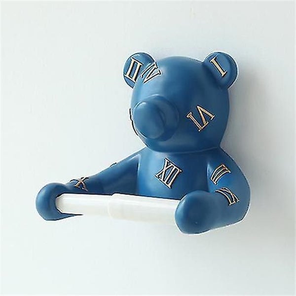 Toilet Paper Holder Wall Decoration, Bear Paper Towel Holder, Bathroom Shelf Carousel 1