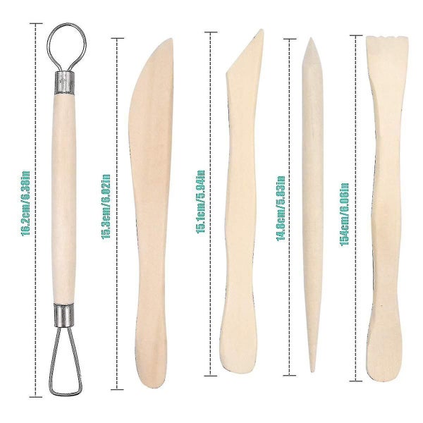 Pottery Sculpting Tools Set, 5pcs Wooden Clay Modelling Tools, Pottery Clay Scul Carousel 2