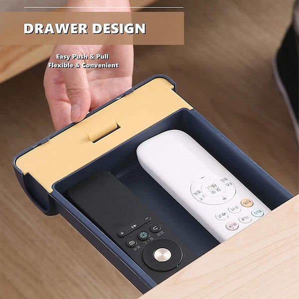 Under Desk Drawer Organizer Self-adhesive Under Table Drawer Pencil Storage Tray Carousel 2