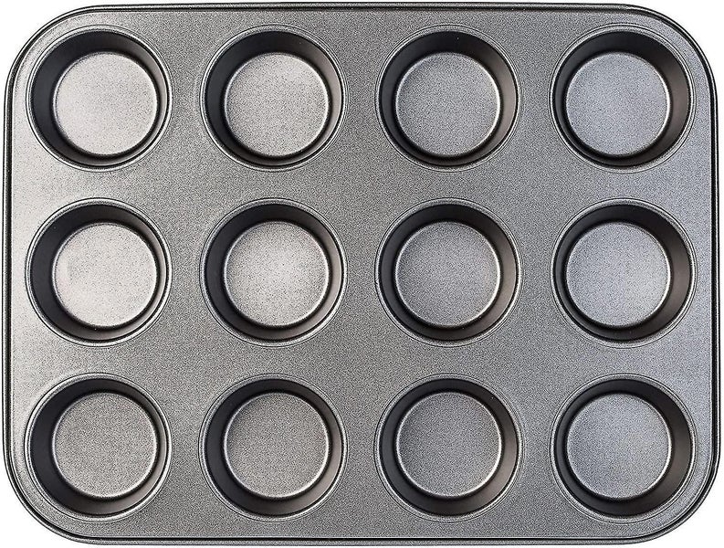 Steel Muffin Pan For 12 Large Muffins, Non-stick, 35 X 26.5 Cm, Cupcake Mold, Br Carousel 2