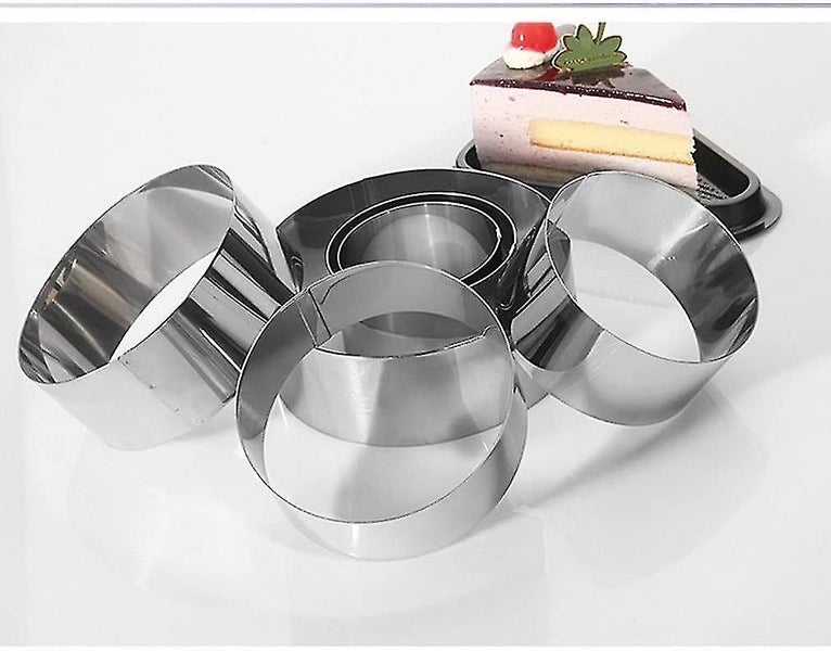 Set Of 6 Ring Molds Dessert Stainless Steel Round Pie Ring Cake Ring, Stainless Carousel 3