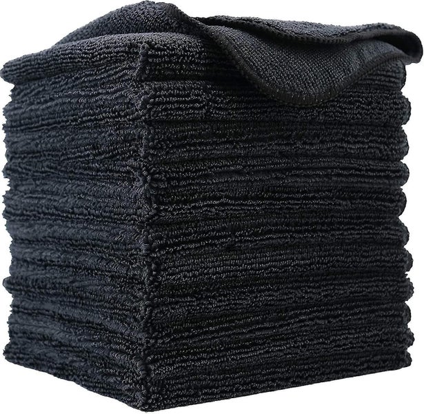 Th Premium Microfiber Cleaning Cloth, 30 X 30 Cm(12 Pack) (black) Carousel 1