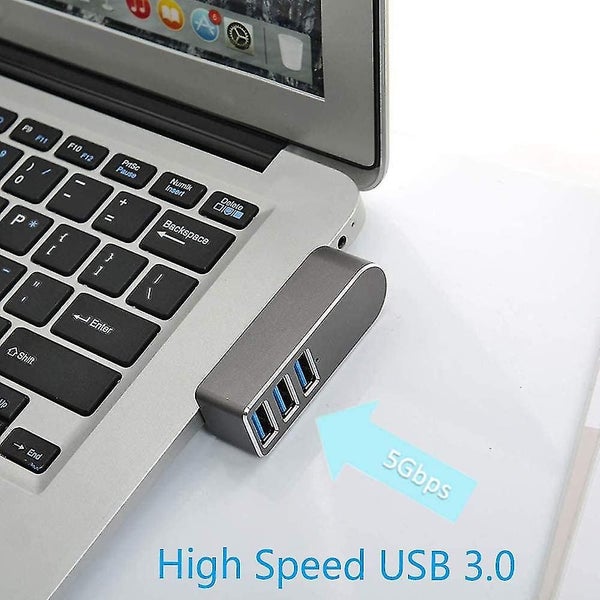 Usb 3.0 Hub, 270 Rotatable Usb Splitter, Aluminum 3 Port Mini Usb 3.0 Hub, Data Carousel 1