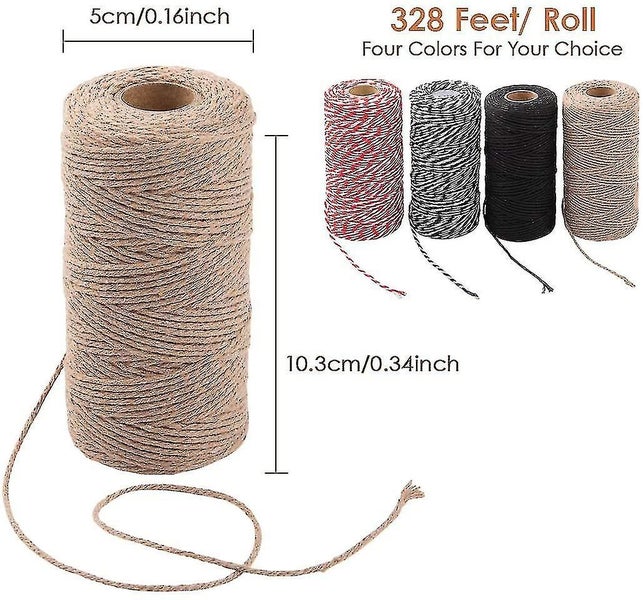 Twine String,328 Feet Jute Twine String For Diy Crafts, Gardening, Card, Carousel 1