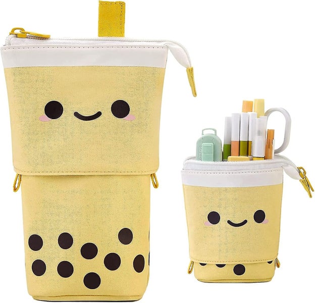 Zippered Pencil Case, H2-in-1 Pencil Case And Pen Holder, Girls Pencil Case Carousel 1