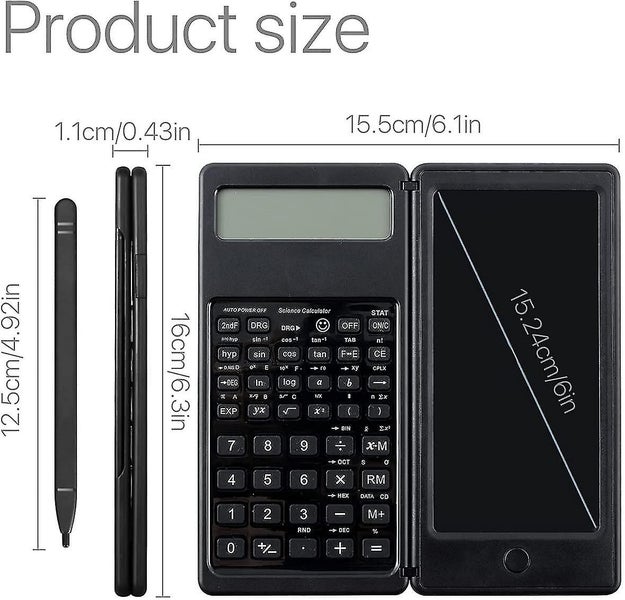 Scientific Calculator Foldable Desktop Calculator With Erasable Writing Board 10 Carousel 5