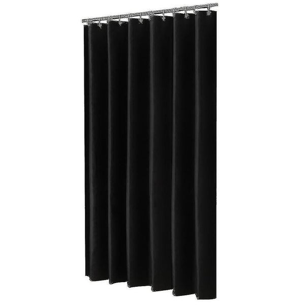 Waterproof Shower Curtain Bathroom Shower Curtain Liner 180x200cm black Carousel 1