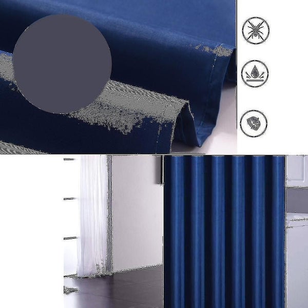 Waterproof Shower Curtain Bathroom Shower Curtain Liner 180x200cm black Carousel 3