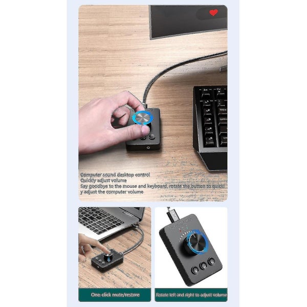 Usb Volume Controller, Usb Sound Card, (for Windows Xp And Above Carousel 5