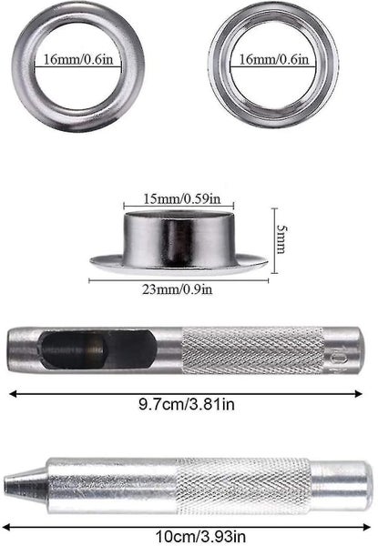 Starlight-100 Sets Eyelets 16mm Grommet Kit Eyelets Tools Metal Grommet Eyelet K Carousel 2