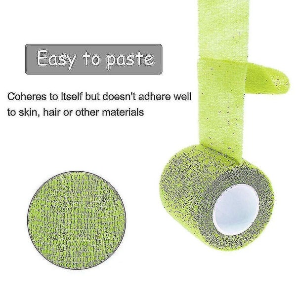 Tattoo Grip Cover Wrap6pcs Disposable Cohesive Tattoo Grip Cover Grass Green Carousel 2