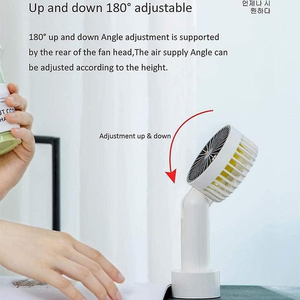 Usb Mini Charging Three Speeds Large Wind 180 Degree Folding Mute Electric Fan D Carousel 5
