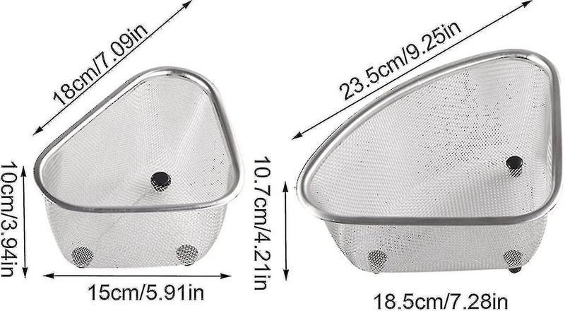 Triangle Sink Rack, Triangular Drainage Shelf Sink Drain Baskets, Stainless Stee Carousel 2