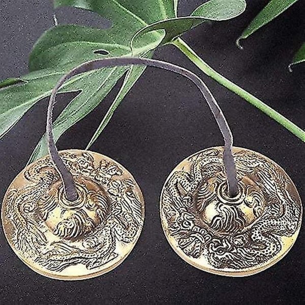 Tibetan Meditation Bell Percussion Instrument Buddhist Temple Sound Hand Carved Carousel 2