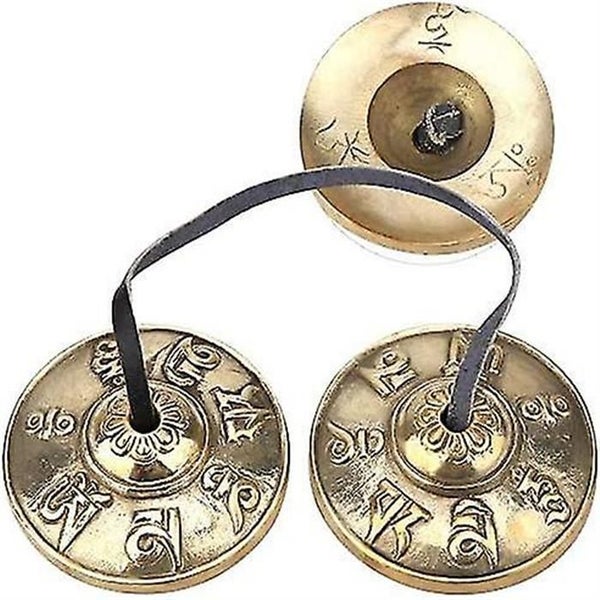 Tibetan Meditation Bell Percussion Instrument Buddhist Temple Sound Hand Carved Carousel 5
