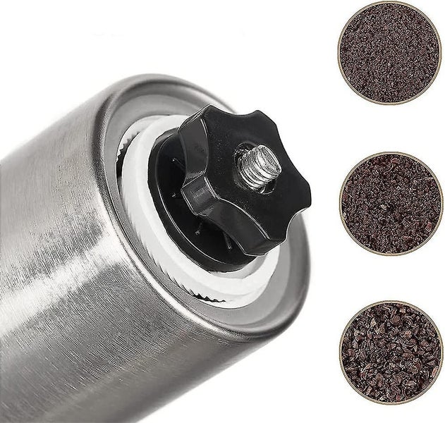 Stainless Steel Manual Coffee Grinder - Mini Coffee Bean Grinder With Adjustable Carousel 2