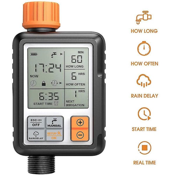Watering Clock Digitally Programmable Garden Lawn Faucet Computer Hose Fitting S Carousel 1