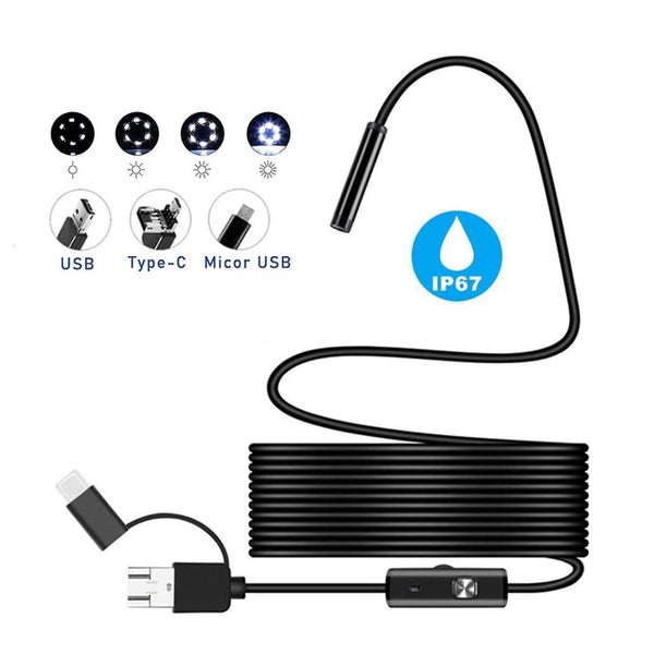Waterproof Usb Endoscope Borescope Snake Inspection Camera With 6 Led Lights Mob Carousel 2