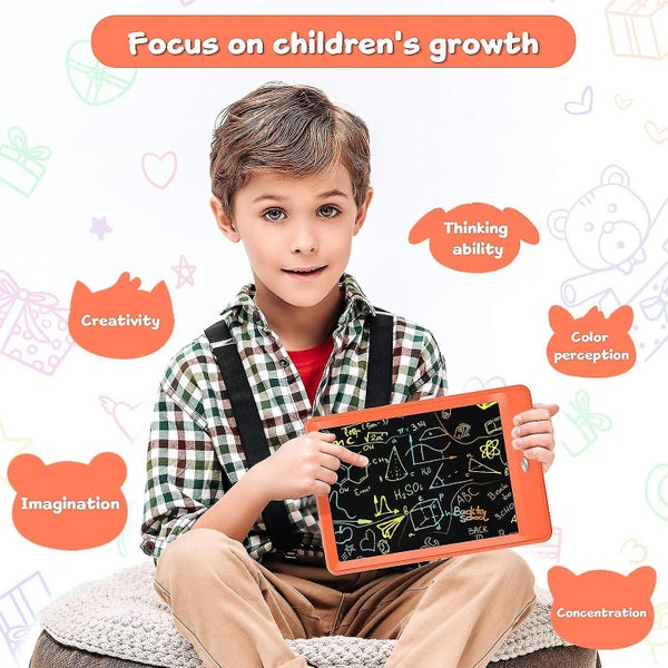 Toys For 3-6 Years Old Girls Boys, Lcd Writing Tablet 10 Inch Doodle Board, Elec Carousel 5