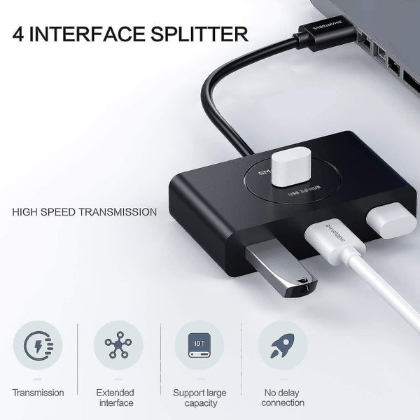 Usb Hub 3.0 4 Port 5gbs Super Speed Distributor With 1m Cable, Compatible With P Carousel 2