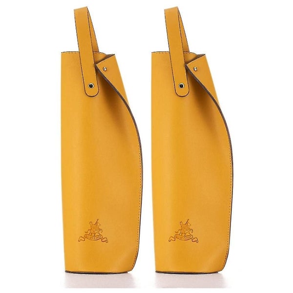 Wine Gift Bag, Reusable Leather Wine Tote Bag, Double Champagne Beer Gift Bag To Carousel 1