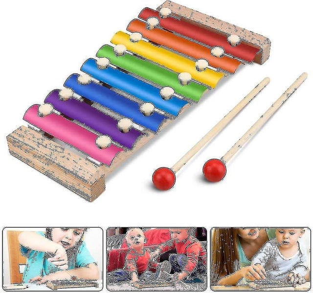 Xylophone For Kids, Musical Toy Drums Percussion, Toy Xylophone With Wooden Mall Carousel 1